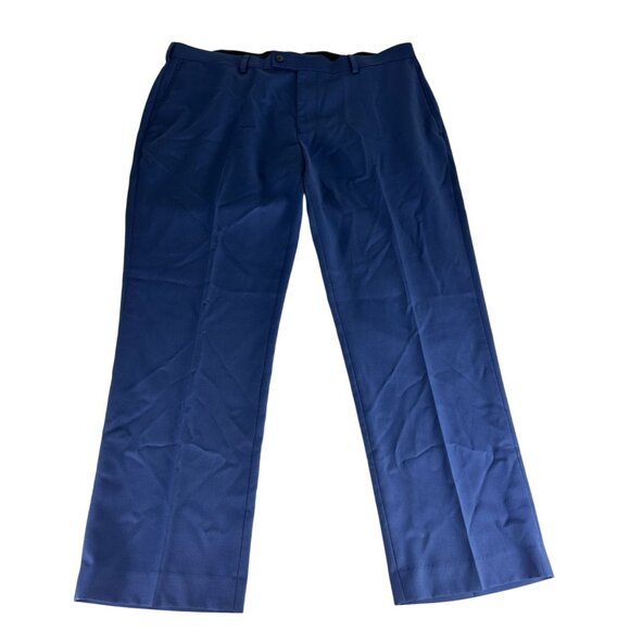 Louis Raphael Rosso Classic Fit Dress Pants Men's 40 Blue Hidden Flex Straight - Picture 1 of 9